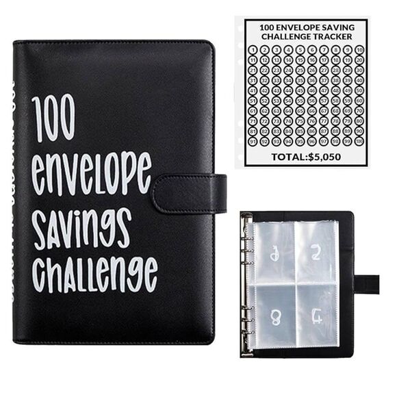 100 Envelopes Money Saving Challenge Binder, Easy And Fun Way To Save 5, 050, - Picture 1 of 6